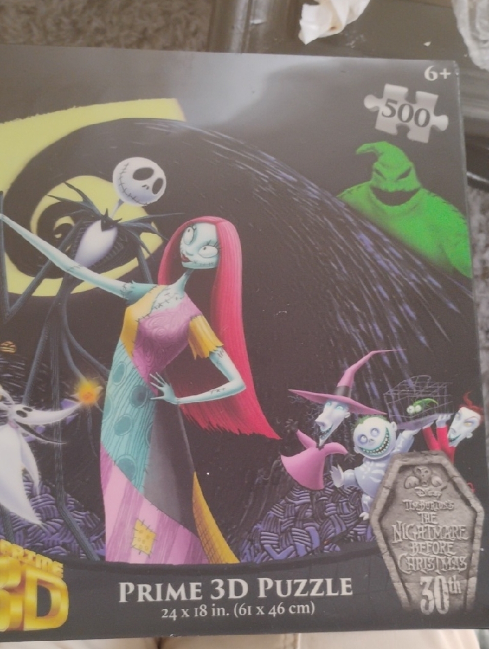 Disney The Nightmare Before Christmas Puzzle - Black, Pink, Green, Yellow, Blue
